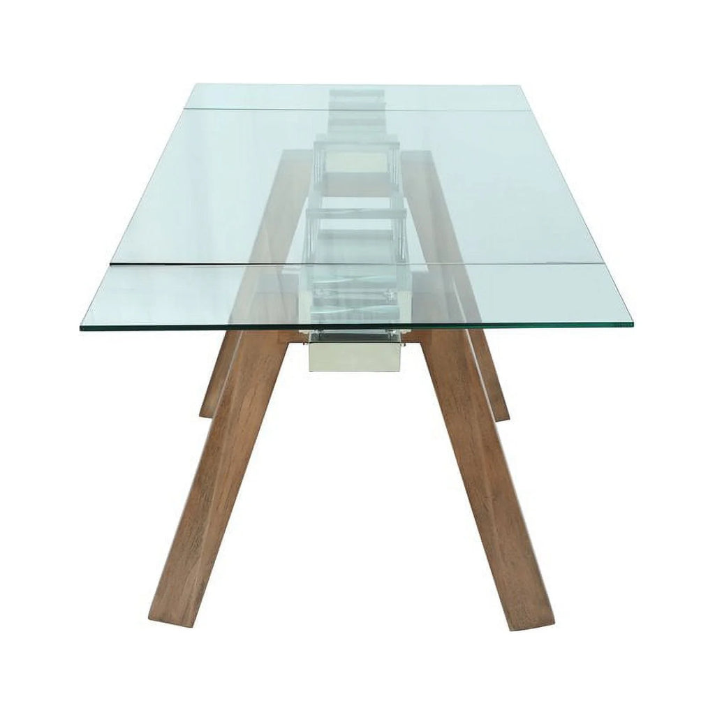 63" Steel and Glass Dining Table P614