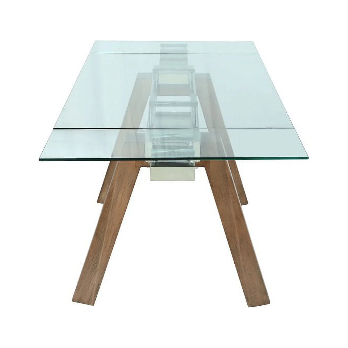 63" Steel and Glass Dining Table P614