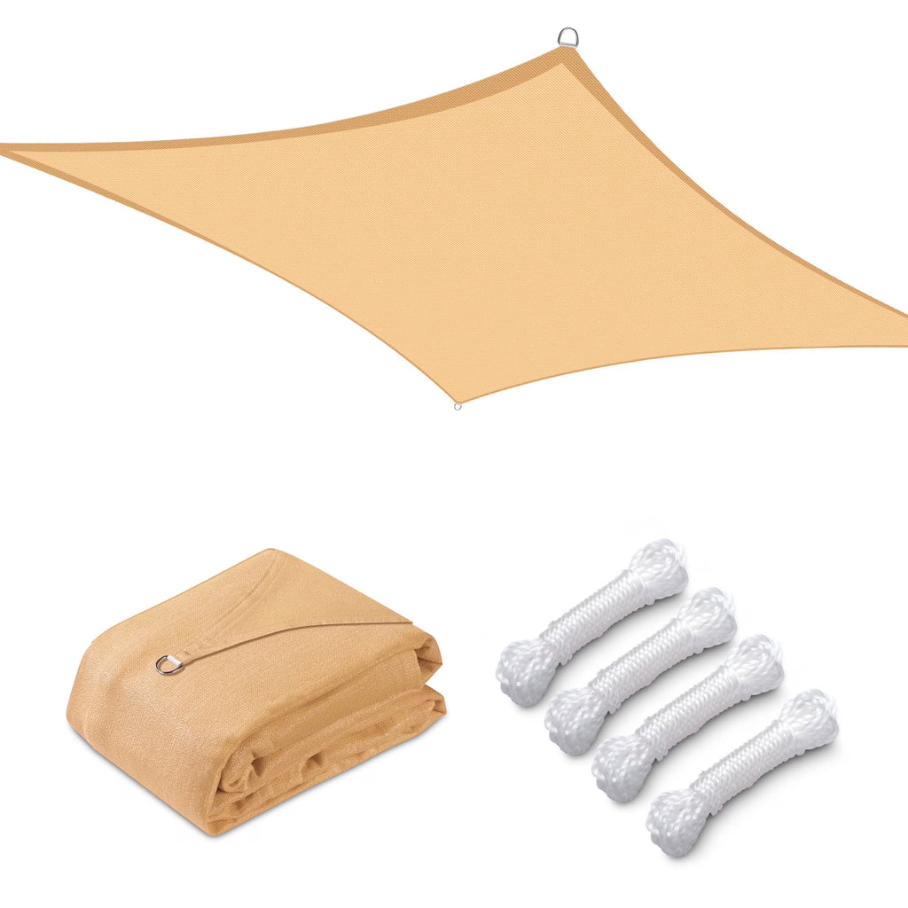 10x10Ft 97% UV Block Square Shade Sail Mellow Yellow C2196