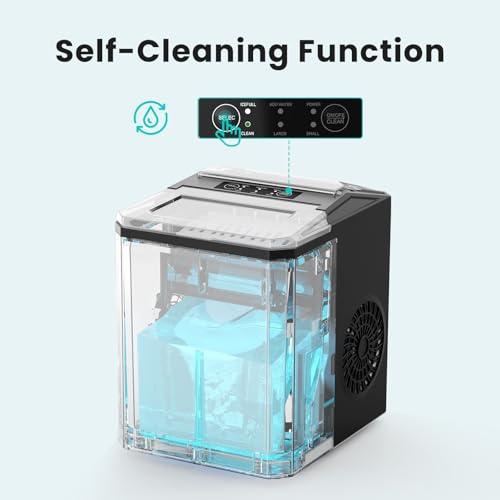 Nugget Ice Maker Machine, 26lbs in 24Hrs, Auto-Cleaning Portable with Basket and Scoop, White Z773