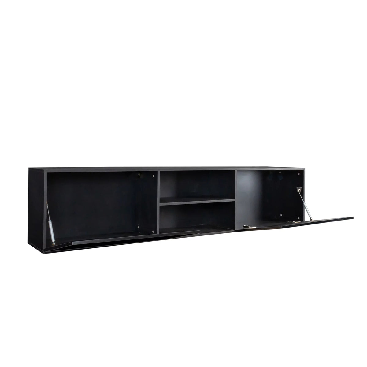 Wall Mounted Floating TV Stand with Shelf and Clamshell Doors L651