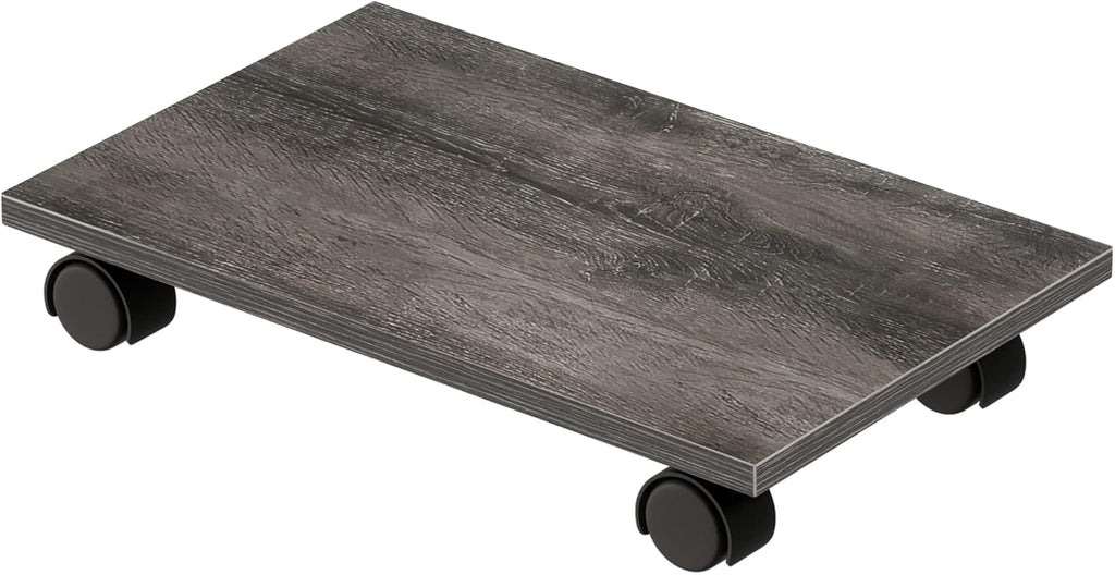 Rustic Brown CPU Stand with 4 Caster Wheels B798845