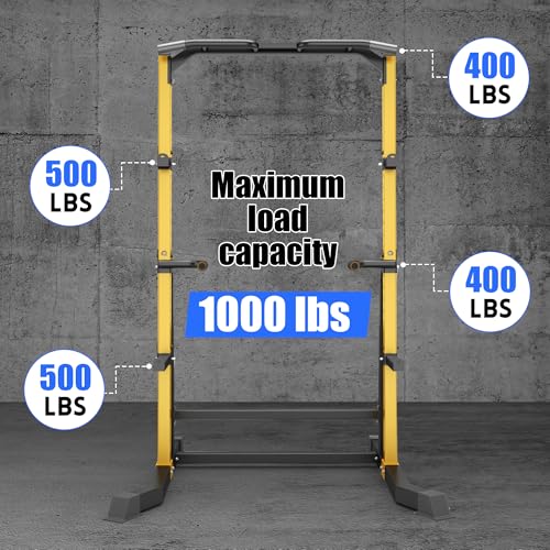 Heavy Duty 1000LB Power Cage Squat Rack with Adjustable Pull-Up Bar O63578
