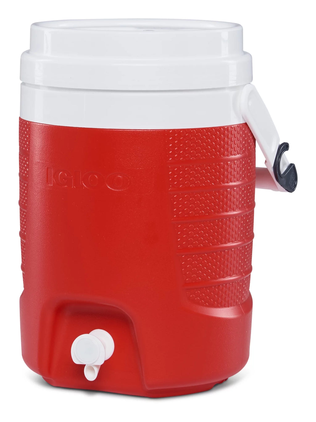 2-Gallon Blue Plastic Beverage Jug with Hooks W54337