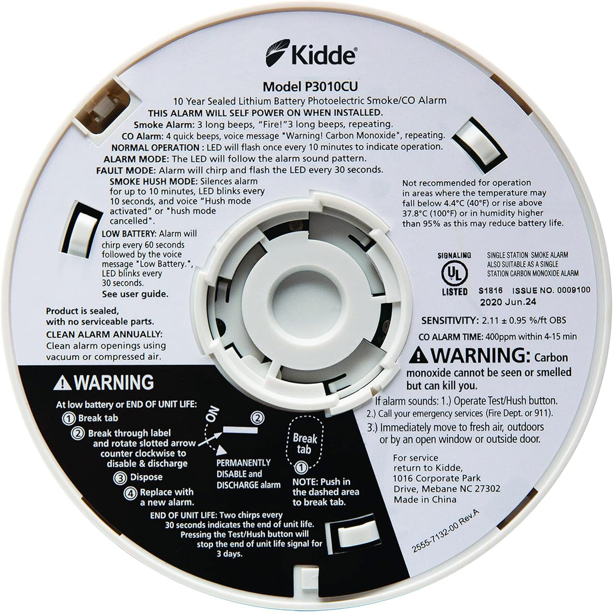 Combination Smoke & CO Alarm with Voice Alert K93712
