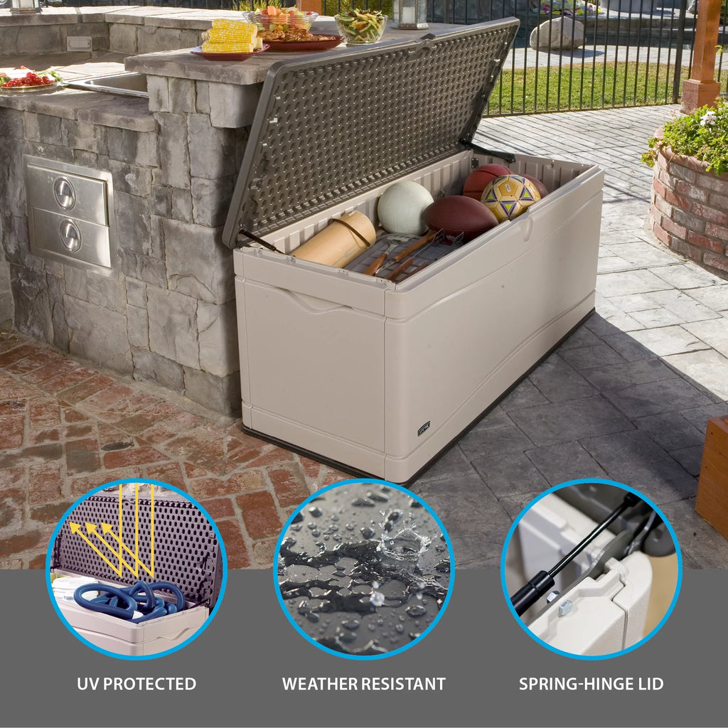 Heavy-Duty 130 Gallon Plastic Deck Box Q112943