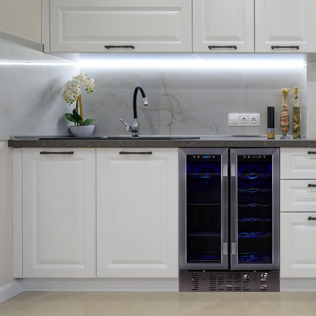 24" Dual Zone Wine Cooler & Mini Fridge A109893
