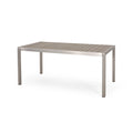 Outdoor Aluminum Dining Table with Faux Wood Top L947