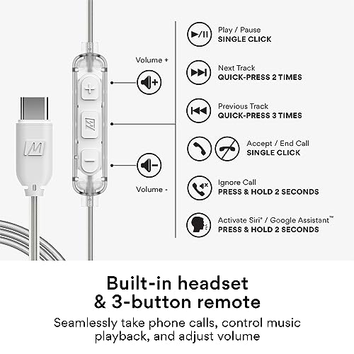 Black Wired In Ear Headphones with Microphone V473472