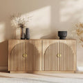 65 Inch Fluted Buffet Cabinet with Storage Y437366