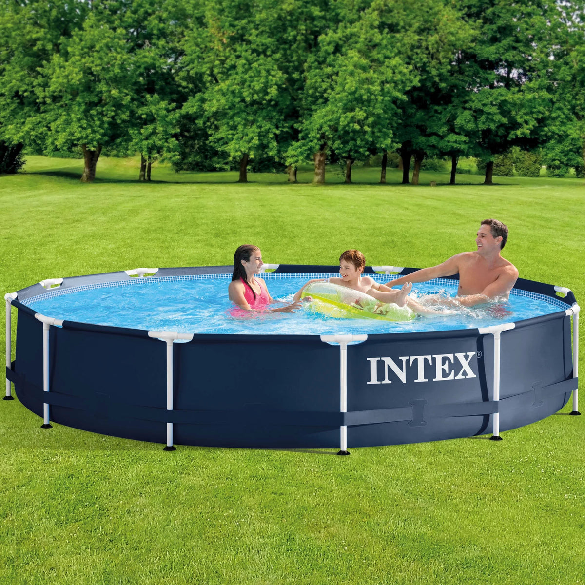Metal Frame Above Ground Swimming Pool with Pump D613