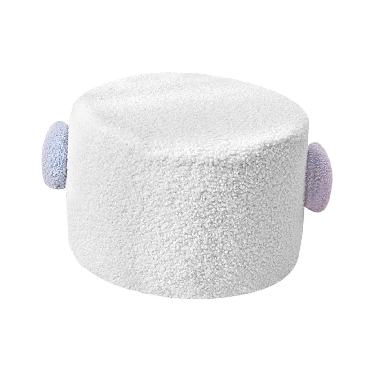 White Small Footstool Ottoman D297
