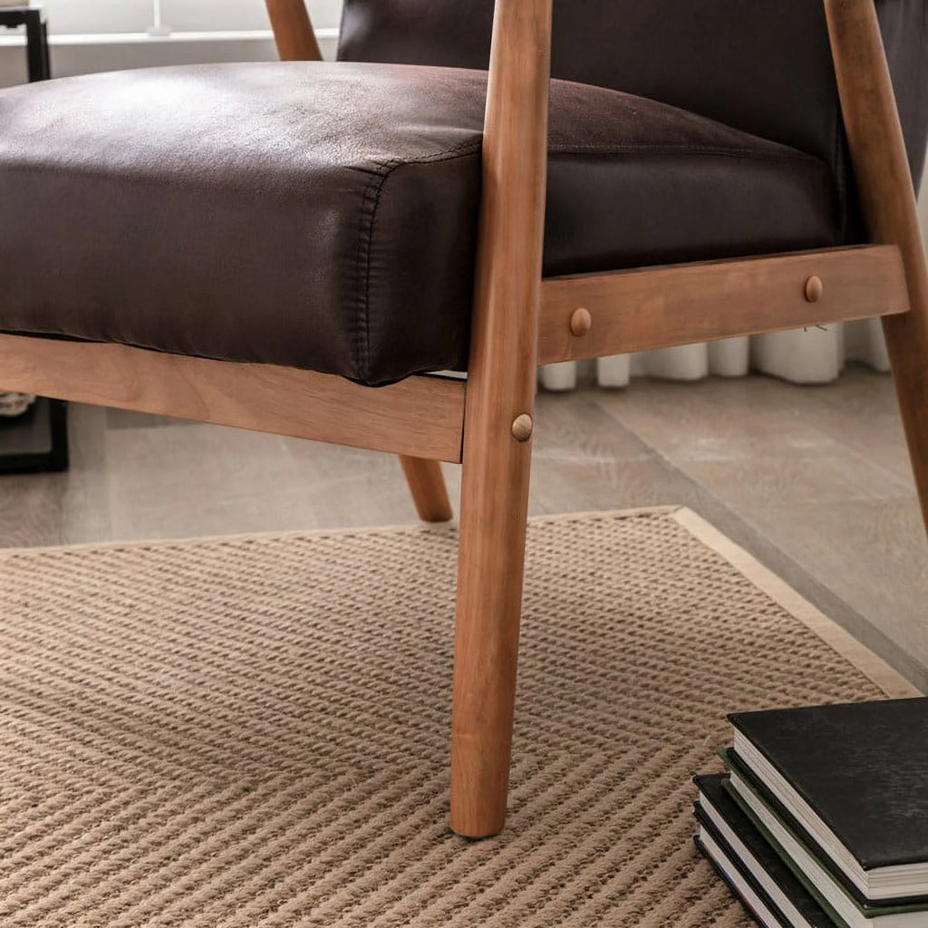 Brown Tufted Accent Chair R2847