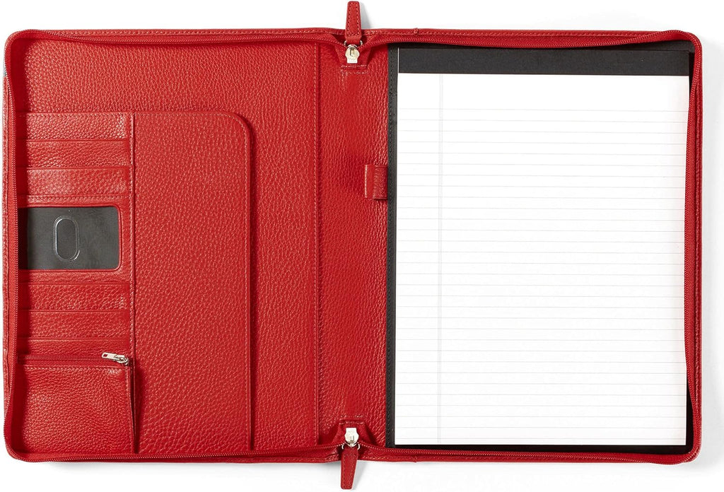 Cognac Zippered Padfolio V710691