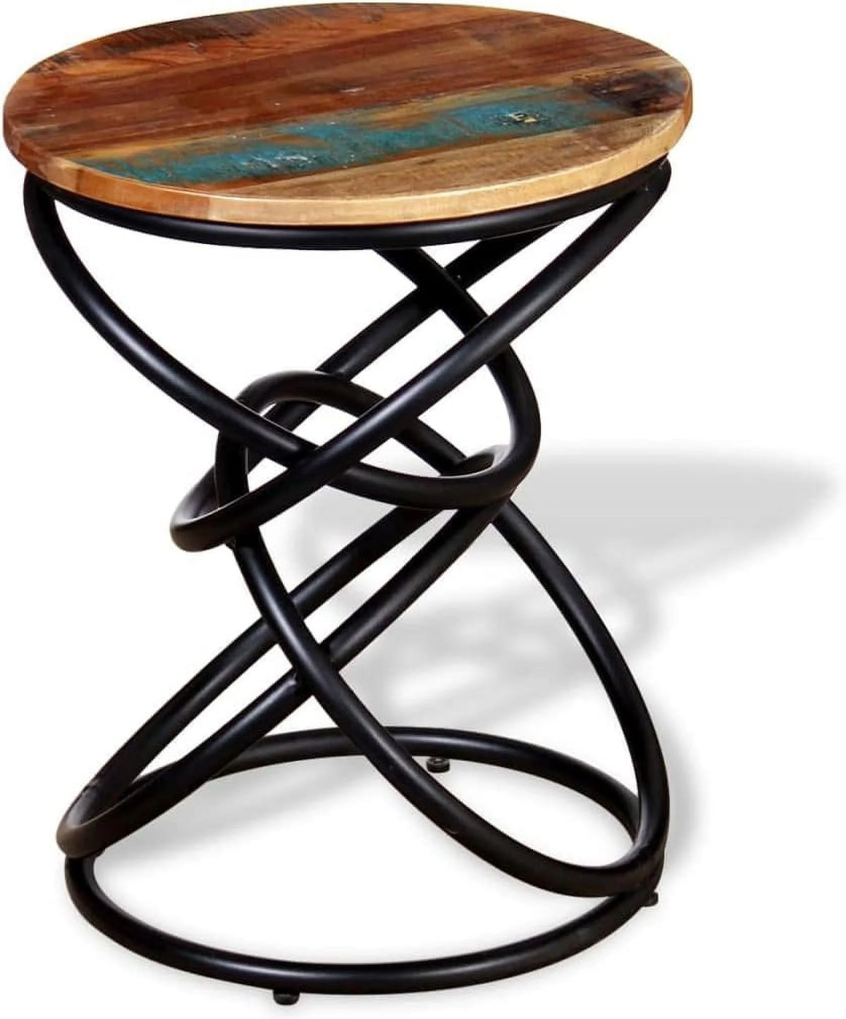 Solid Reclaimed Wood Table with Iron Frame I5825