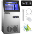110V Commercial Ice Maker with 22 lbs Stainless Steel Storage T7252