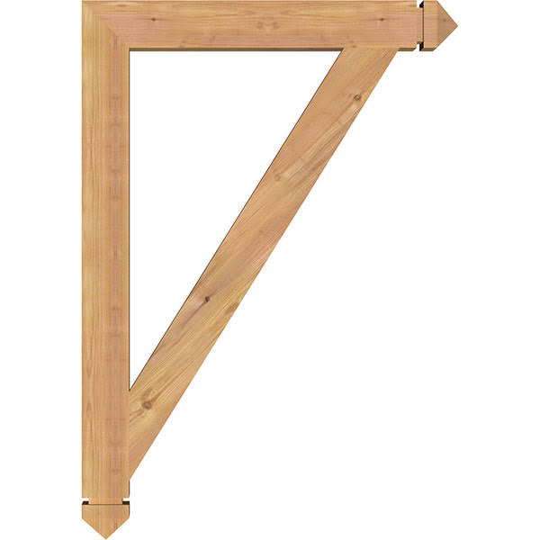 3 1/2x22W x 28x22D x 40x22H Traditional Arts & Crafts Smooth Bracket, Western Red Cedar X226