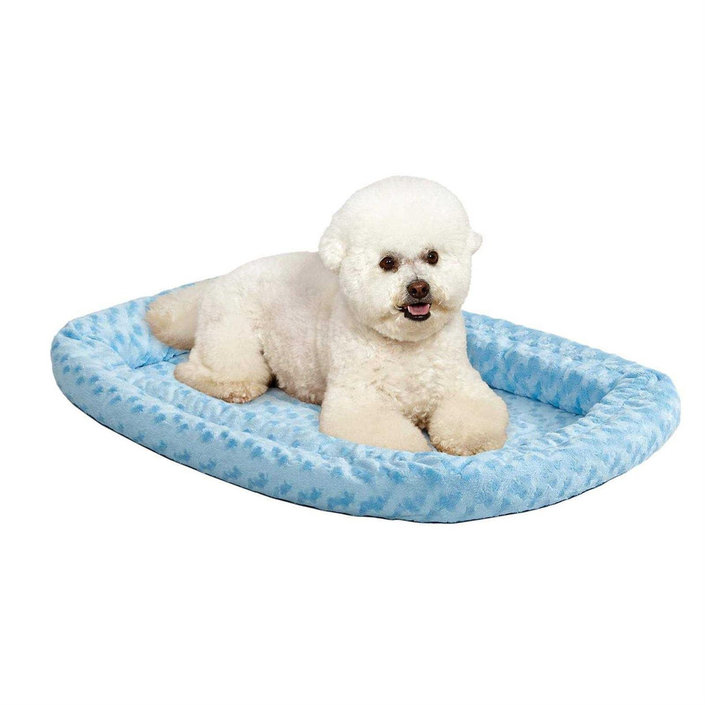 Double Bolster Pet Bed Blue J7502