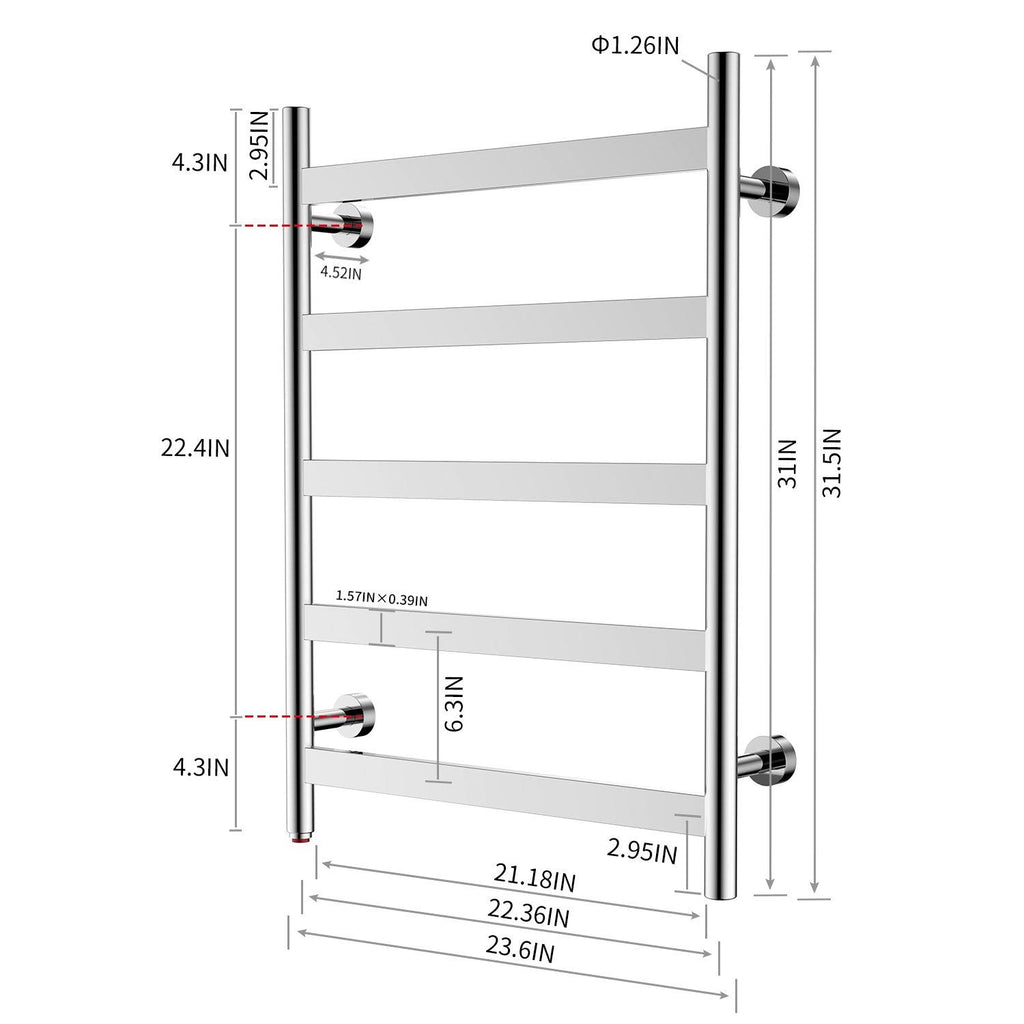 Brush Polish Towel Warmer L73442