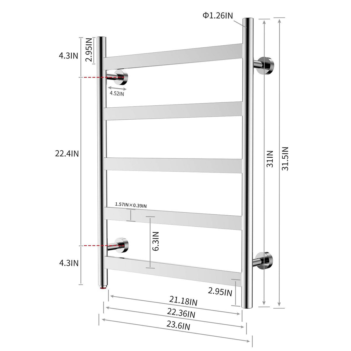 Brush Polish Towel Warmer L73442