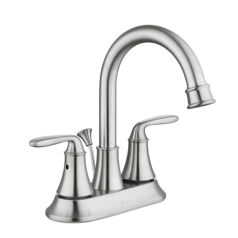 2-Handle High-Arc Bathroom Faucet in Brushed Nickel C458925