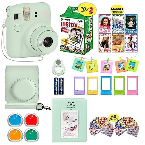 Purple Camera Bundle with 20 Film Sheets and Carrying Case J116
