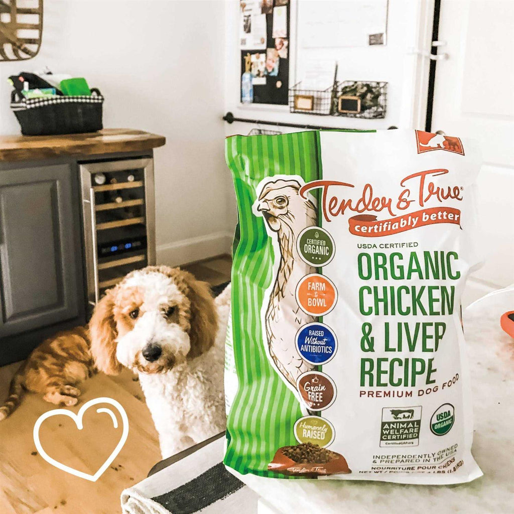 Organic Chicken & Liver Recipe Dry Dog Food T32163