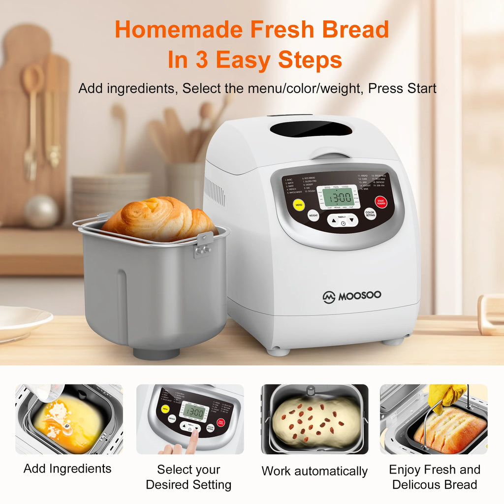 2lbs. 19 in 1 Auto Bread Machine with Gluten Free Setting B533625