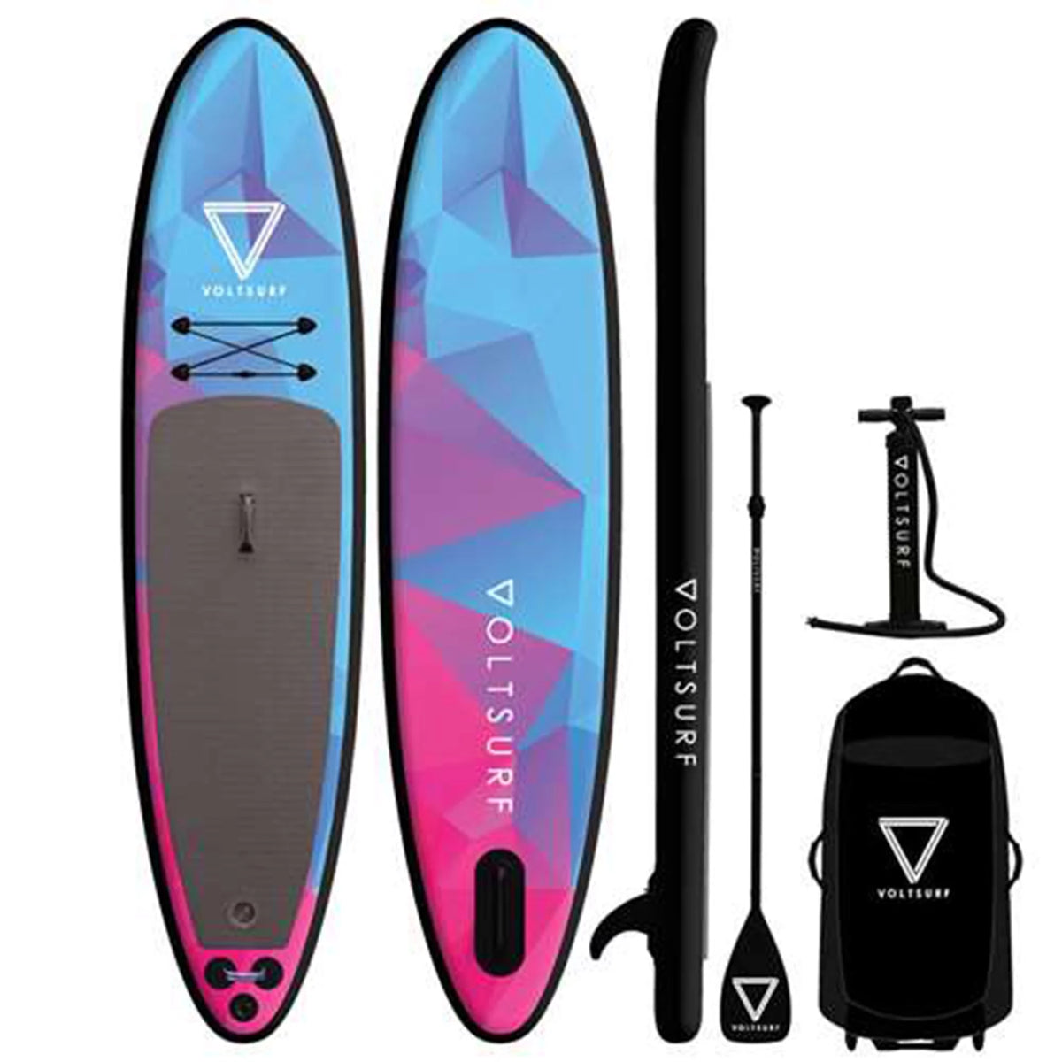 11 Foot Black Inflatable Stand Up Paddle Board Kit with Pump T840