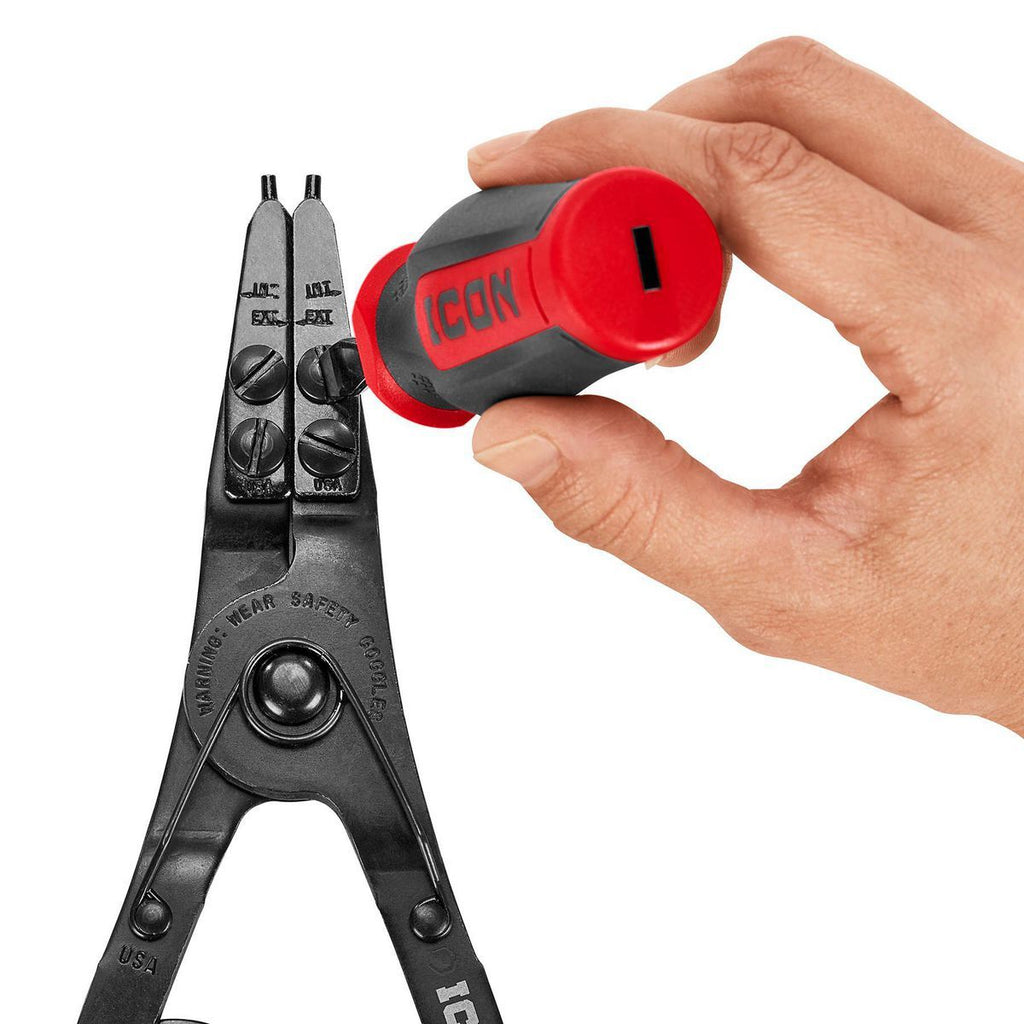 Ratcheting Retaining Ring Pliers Set with Replaceable Tips, 2-Piece I46573