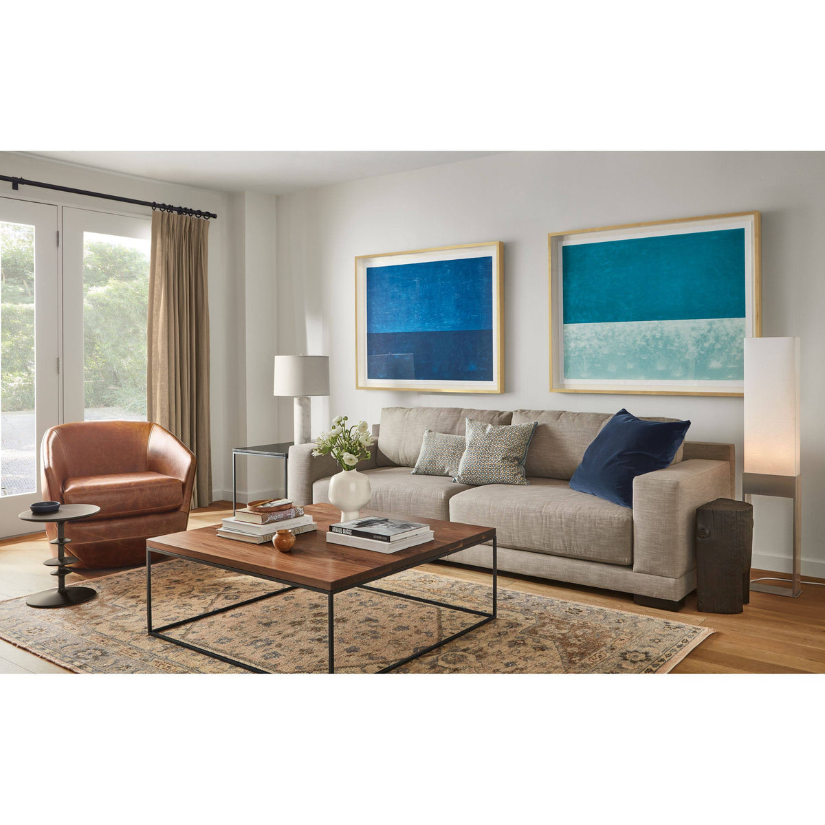 Satin Etched Tempered Glass Square Coffee Table W512
