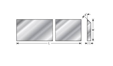 Tungsten 37 Long x 3/4 Height x 5/32 Wide x 45 Deg Cut N834