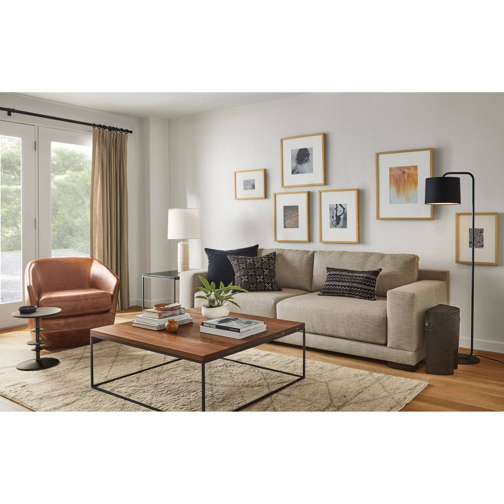 Satin Etched Tempered Glass Square Coffee Table W512