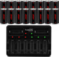 16 Pack Rechargeable Lithium Batteries 750mAh 3.7V with Charger A9522