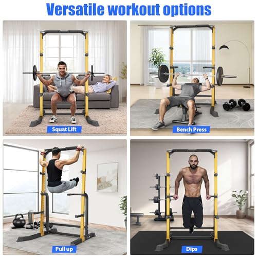 Heavy Duty 1000LB Power Cage Squat Rack with Adjustable Pull-Up Bar O63578