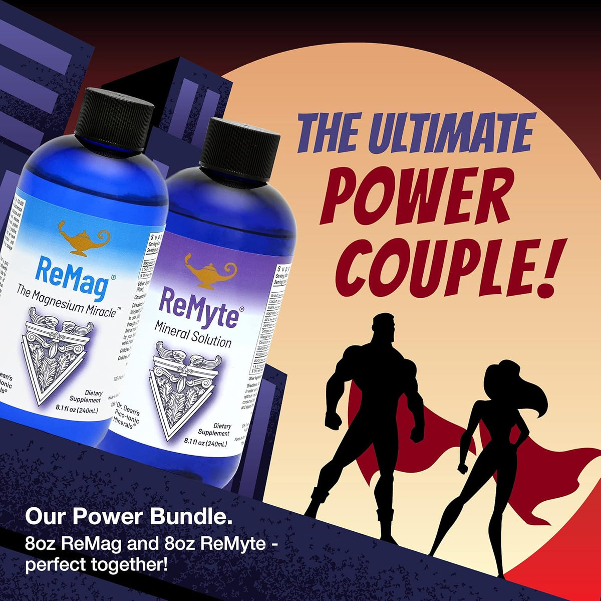 ReMag High Absorption Magnesium Liquid and ReMyte Mineral Solution, 240 ml Each, Pack of 2 L941