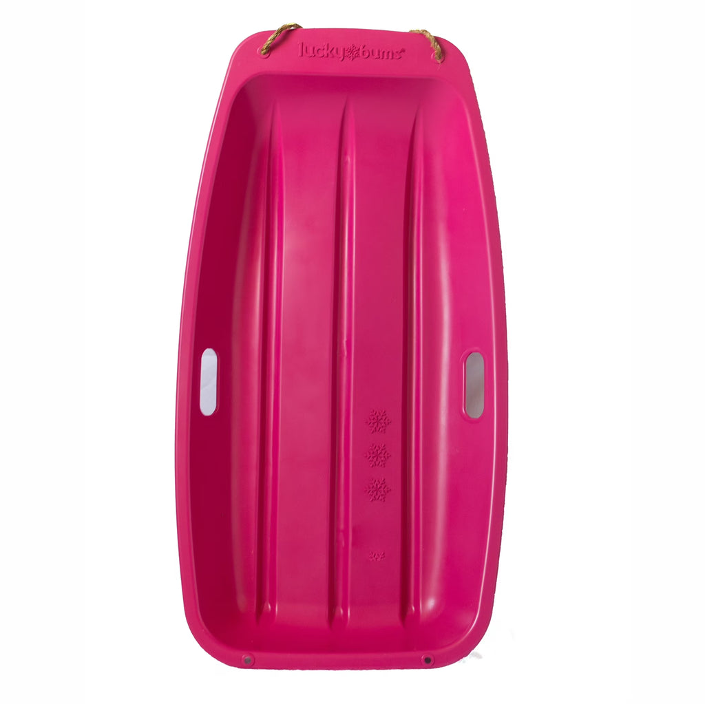 Neon Pink Plastic Snow Toboggan Sled S721