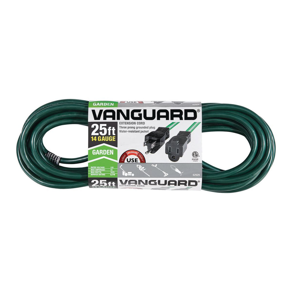 Green 25 ft. 14/3 Gauge Outdoor Extension Cord R621124