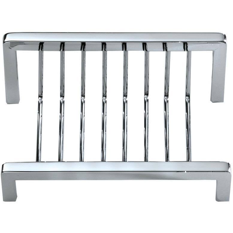 Brass Square Countertop Soap Dish Holder with Drain V5140