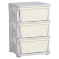 3 Tier Kids Storage Unit Dresser Tower Cream White F433