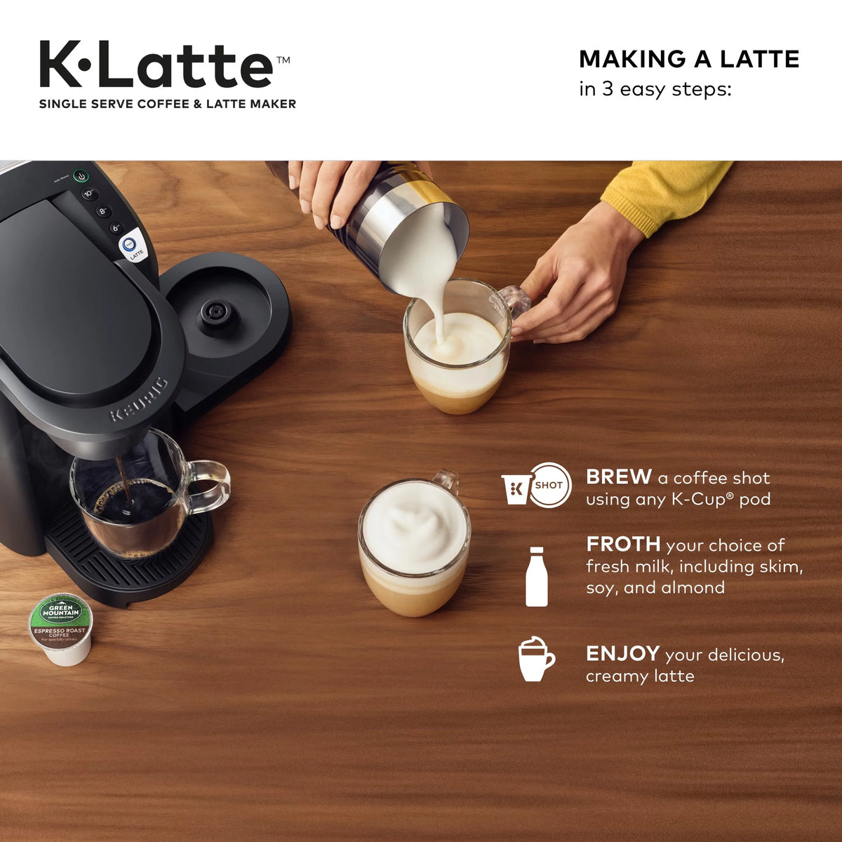 Black Single Serve Coffee and Latte Maker Z82671