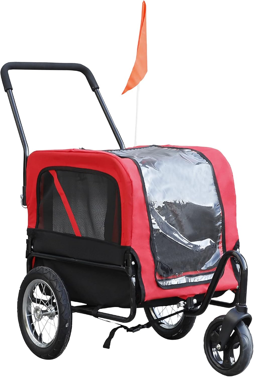 Blue 2-in-1 Dog Bike Trailer Pet Stroller Cart R867