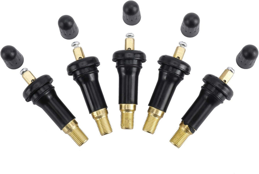 100 PCS Tire Pressure Sensor Rubber Valve Stems with Screws Pack of 2 S455