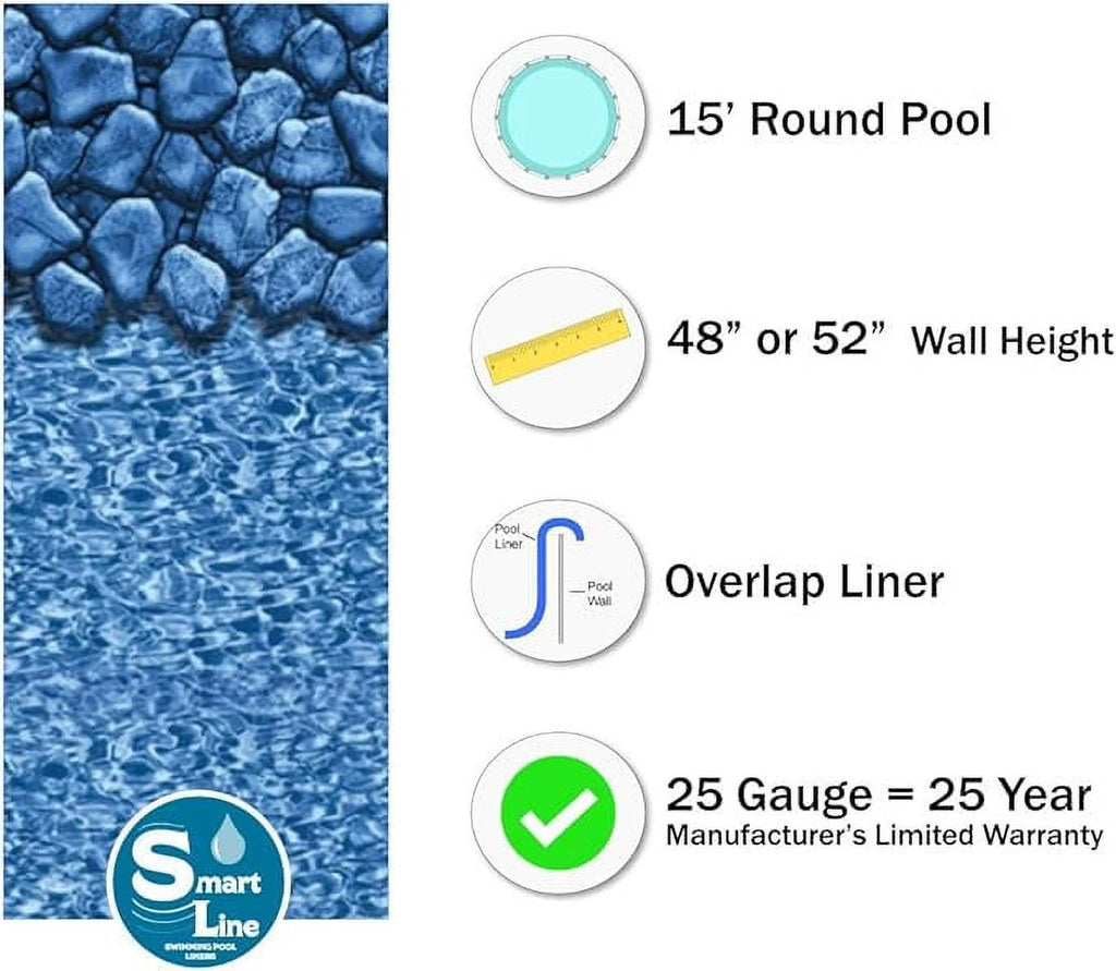 15' Round 52 Wall Above-Ground Swimming Pools R971751
