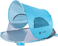 Blue Pop Up Beach Tent 3 4 Person Sun Shelter with UPF 50+ UV Protection R6356
