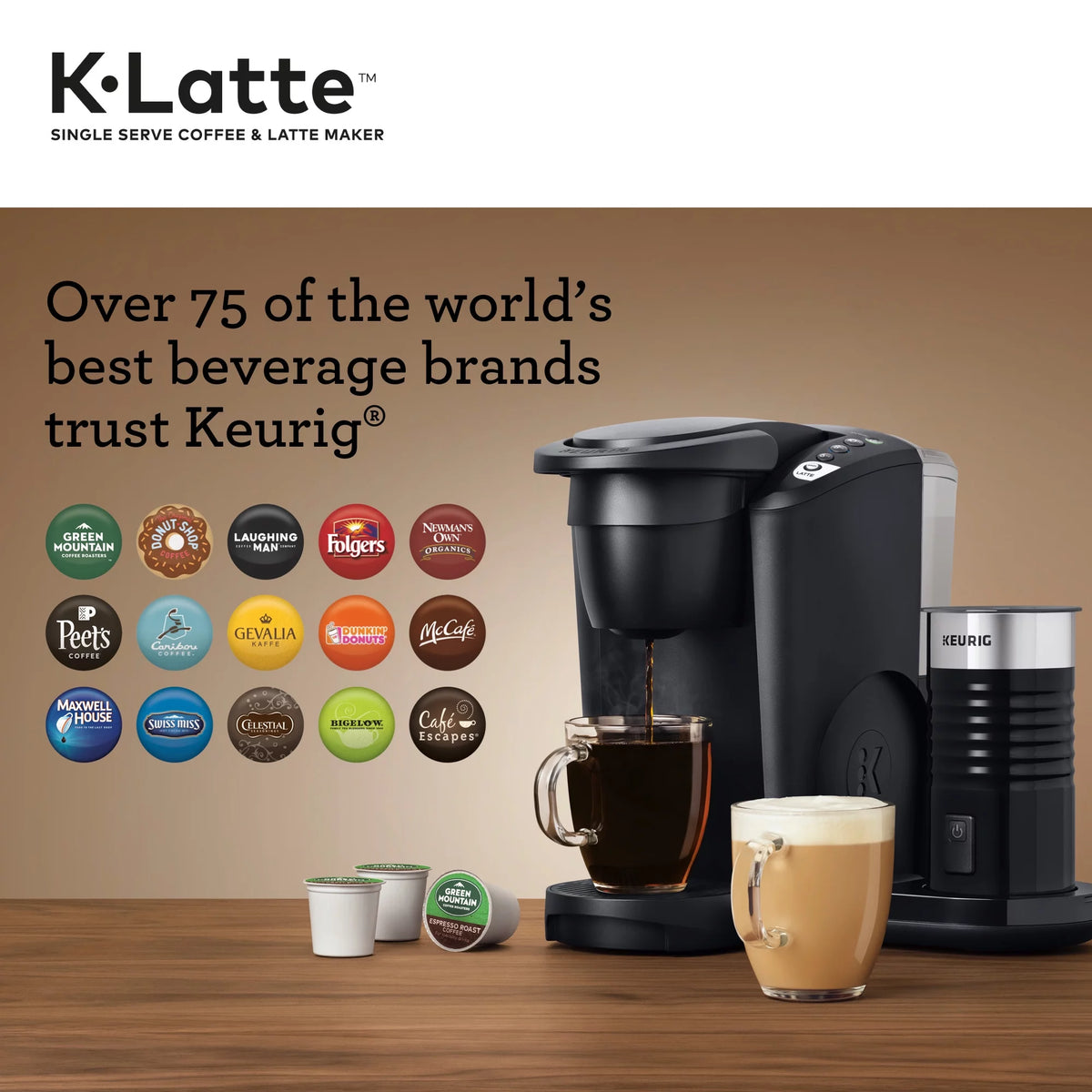 Black Single Serve Coffee and Latte Maker Z82671