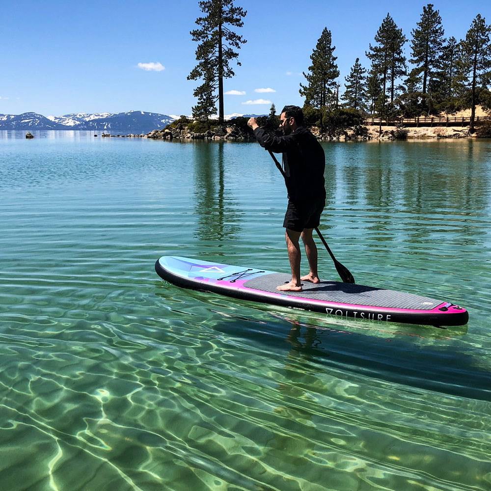 11 Foot Black Inflatable Stand Up Paddle Board Kit with Pump T840