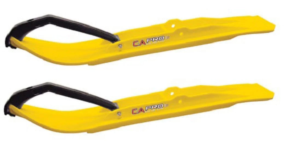 Yellow XT Snowmobile Skis with 4.5" Shaper Bars Complete Kit S1252