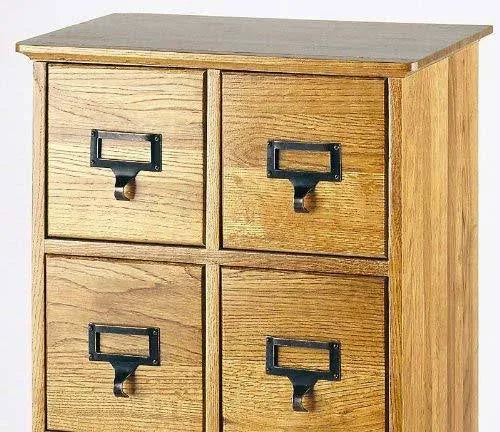 40x22 12-Drawer Oak Media Storage Cabinet F537610