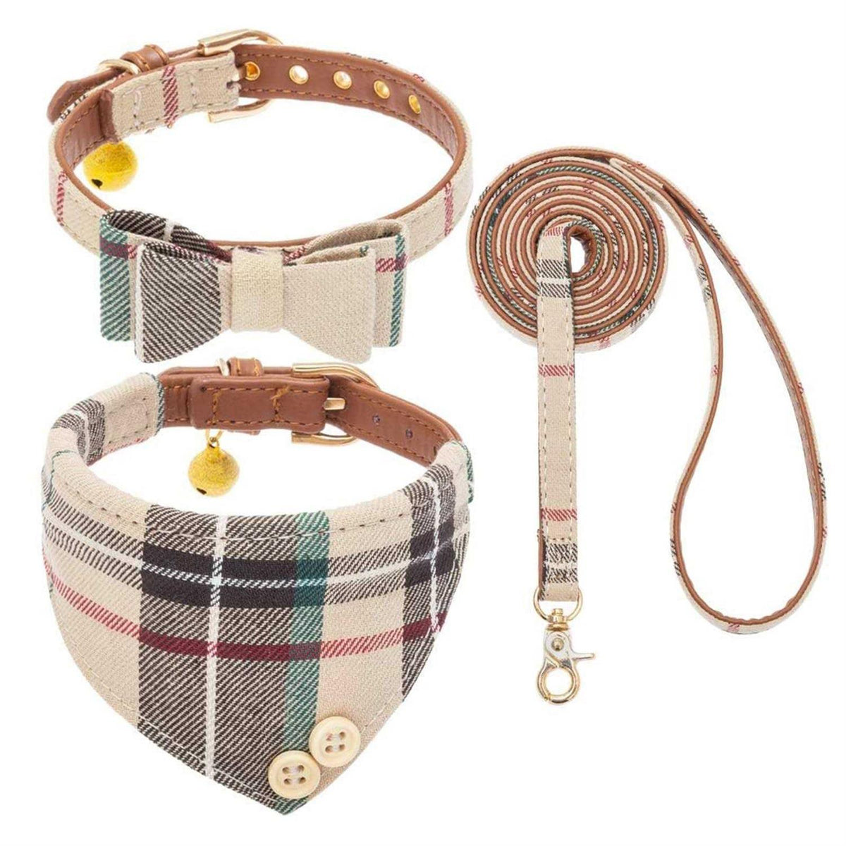 Bow Tie Dog Collar and Leash Set A75586